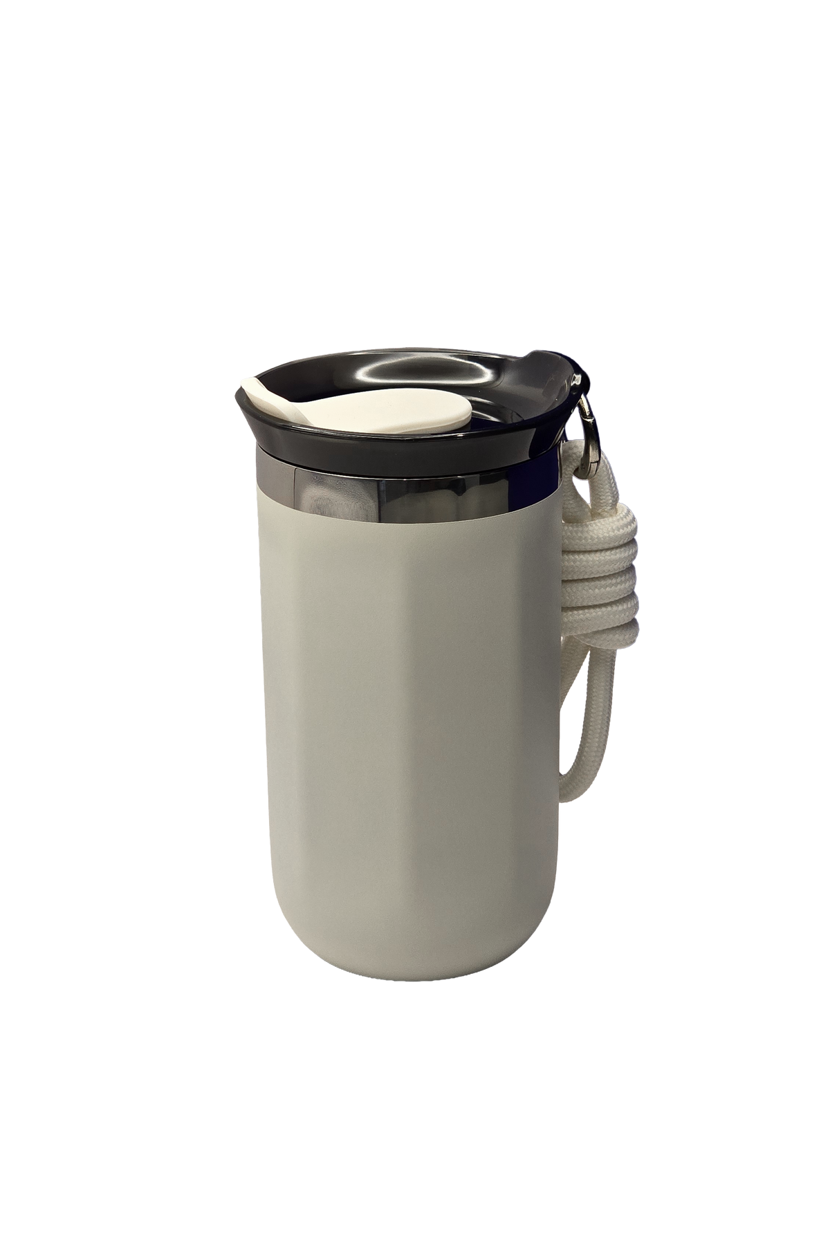 Personalised 350ml travel coffee cup, matte white