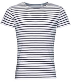 SOL'S Miles Striped T-Shirt - White/Navy