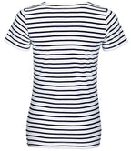 SOL'S Ladies Miles Striped T-Shirt - White/Navy
