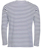 SOL'S Marine Long Sleeve Striped T-Shirt - White/Navy