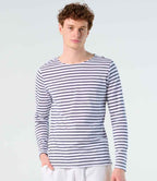 SOL'S Marine Long Sleeve Striped T-Shirt - White/Navy