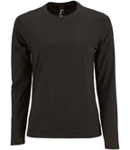 SOL'S Ladies Imperial Long Sleeve T-Shirt - Deep Black