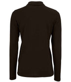 SOL'S Ladies Perfect Long Sleeve Piqué Polo Shirt - Black