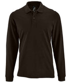 SOL'S Perfect Long Sleeve Piqué Polo Shirt - Black