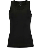 SOL'S Ladies Sporty Performance Tank Top - Black