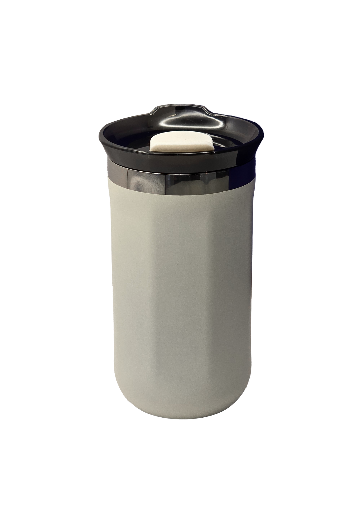 Personalised 350ml travel coffee cup, matte white