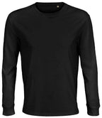 SOL'S Unisex Pioneer Long Sleeve T-Shirt - Deep Black