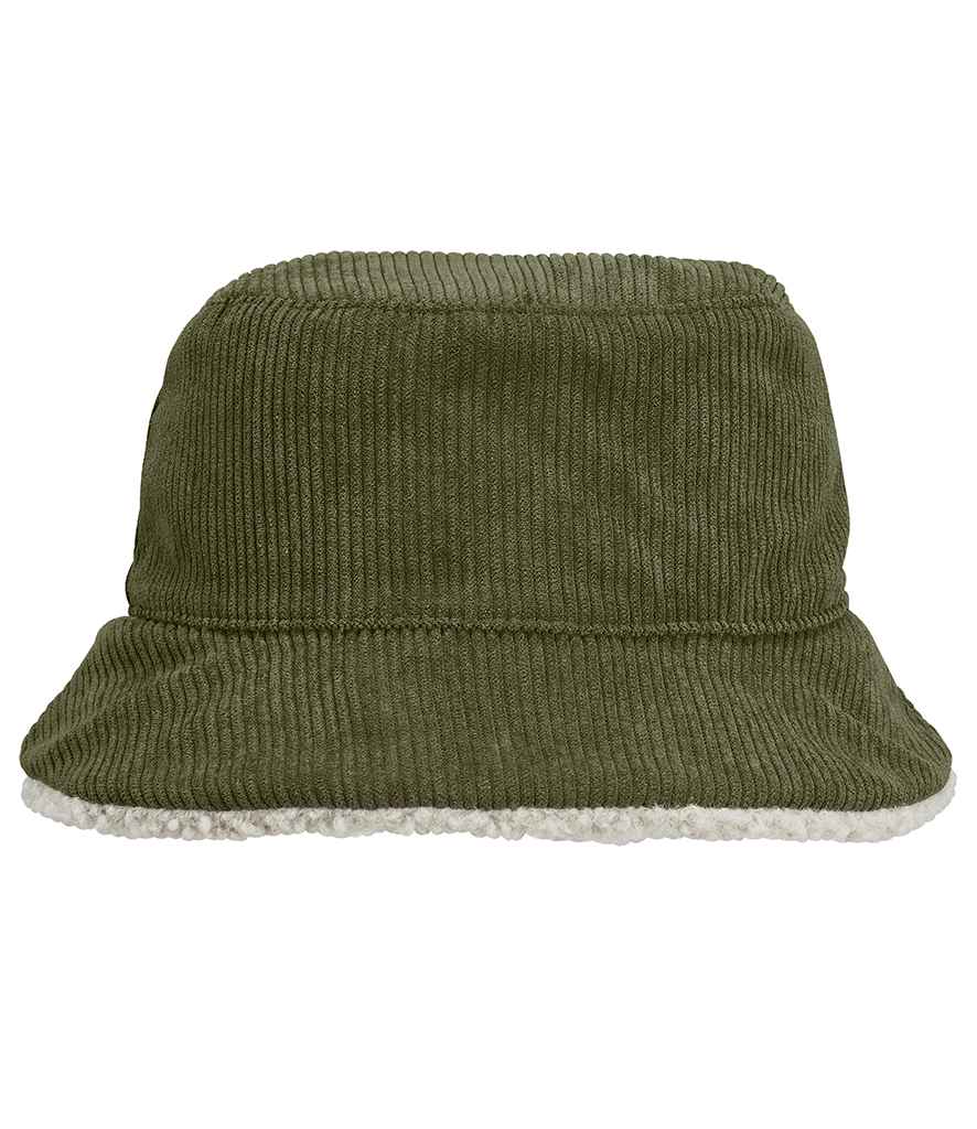 SOL'S Unisex 2-in-1 Reversible Sherpa and Velvet Bucket Hat - Army/Shear Beige