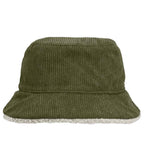 SOL'S Unisex 2-in-1 Reversible Sherpa and Velvet Bucket Hat - Army/Shear Beige