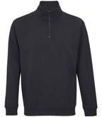 SOL'S Unisex Conrad 1/4 Zip Sweatshirt - Black