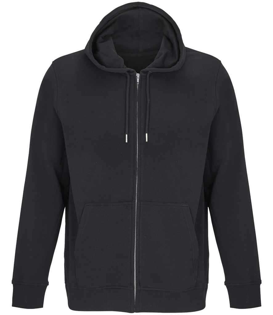 SOL'S Unisex Calipso Full Zip Hoodie - Black