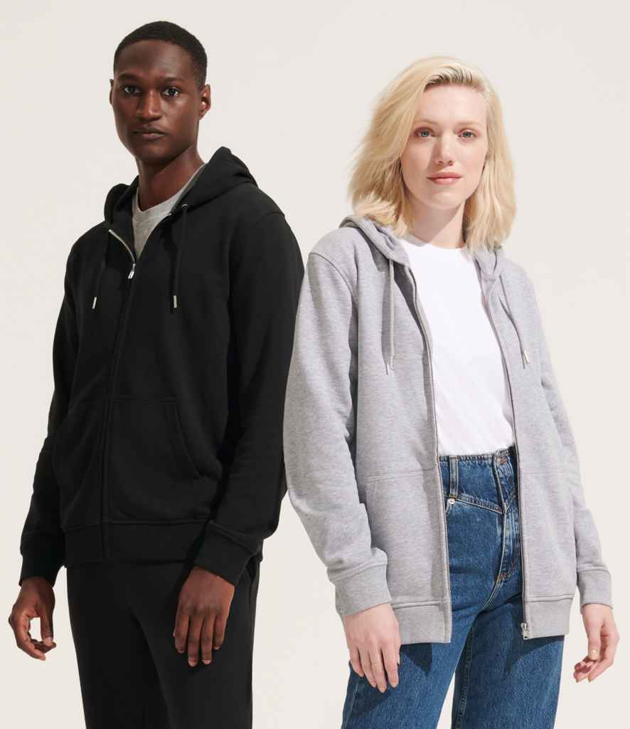 SOL'S Unisex Calipso Full Zip Hoodie - Black
