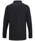 NEOBLU Owen Long Sleeve Piqué Polo Shirt - Deep Black