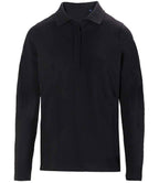 NEOBLU Ladies Owen Long Sleeve Piqué Polo Shirt - Deep Black