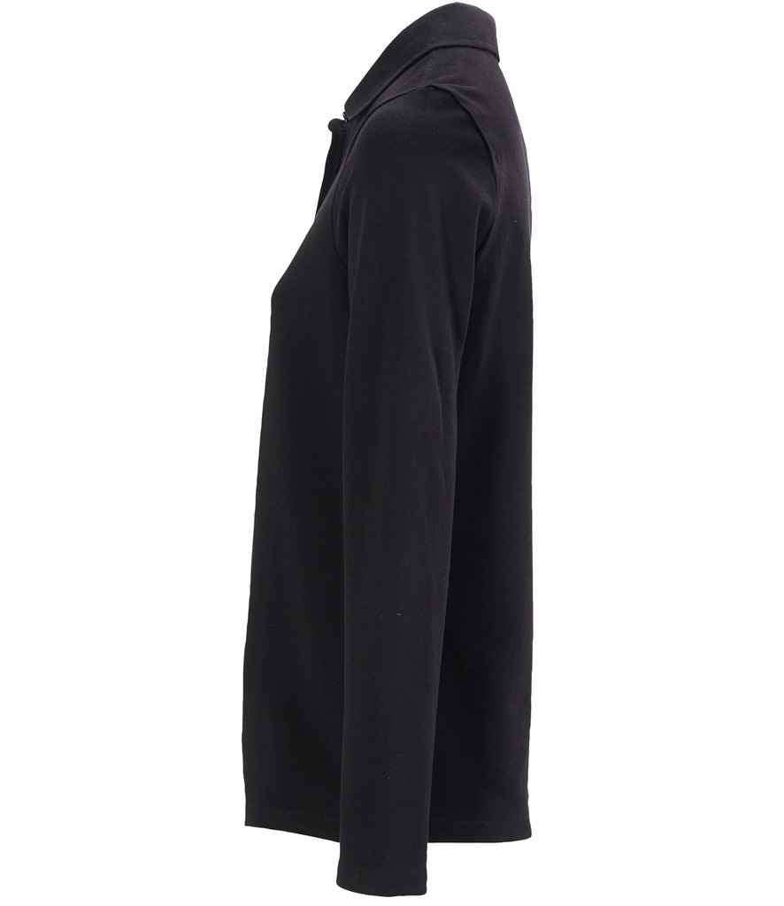 NEOBLU Ladies Owen Long Sleeve Piqué Polo Shirt - Deep Black