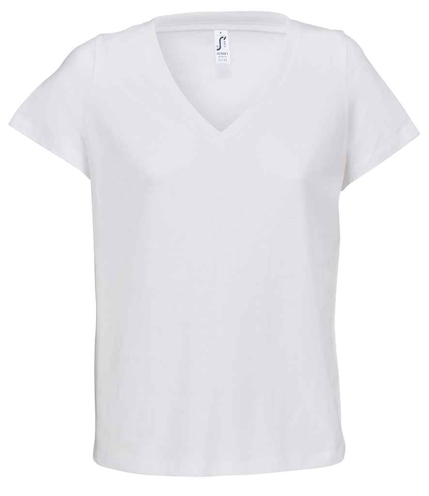 SOL'S Ladies Regent V Neck T-Shirt - White