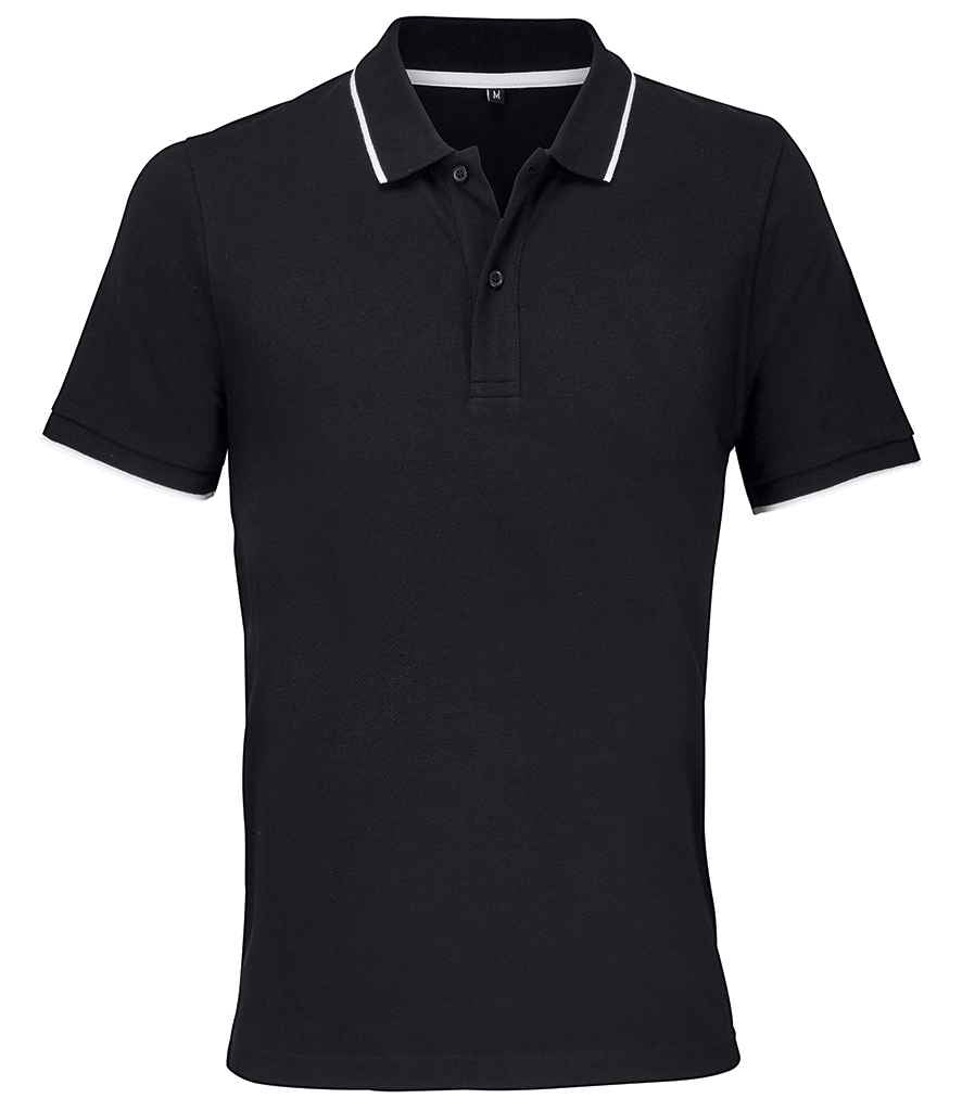 SOL'S Unisex Palermo Polo Shirt - Black/White