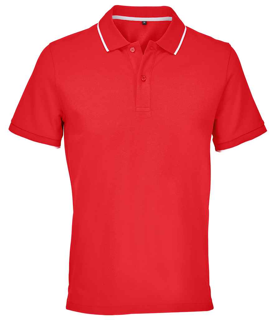 SOL'S Unisex Palermo Polo Shirt - Bright Red/White