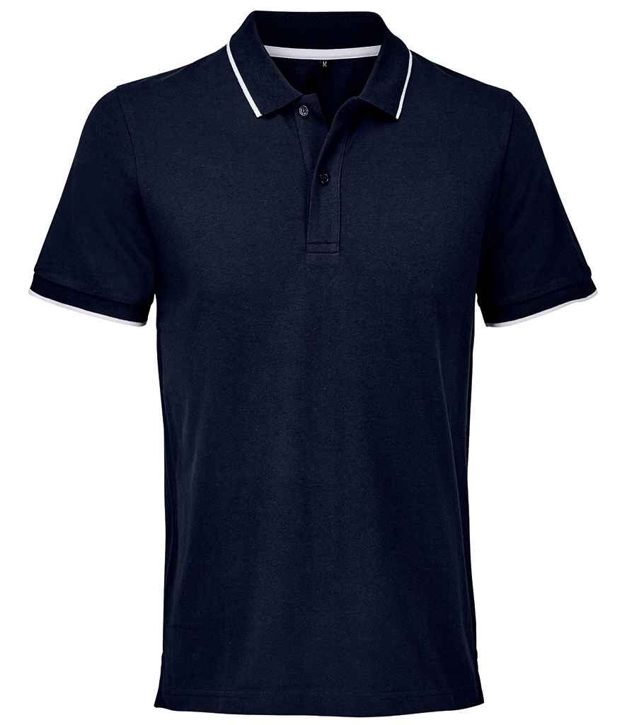 SOL'S Unisex Palermo Polo Shirt - French Navy/White