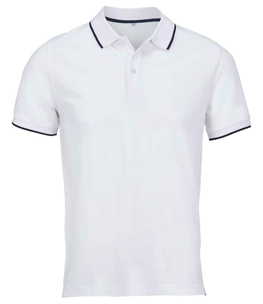 SOL'S Unisex Palermo Polo Shirt - White/French Navy