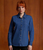 NEOBLU Ladies Bennett Denim Shirt - Stonewash Denim