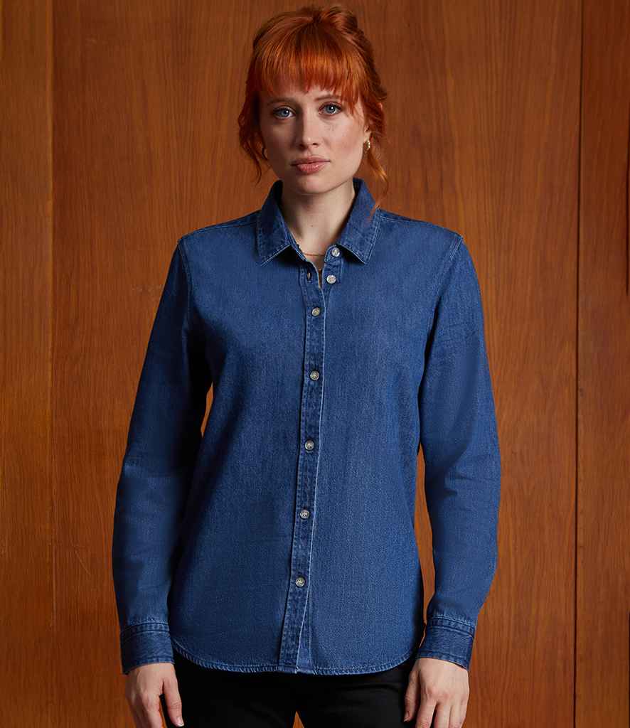 NEOBLU Ladies Bennett Denim Shirt - Stonewash Denim