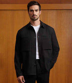 NEOBLU Unisex Madden Overshirt - Deep Black