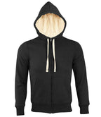 SOL'S Unisex Sherpa Hooded Jacket - Black