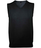 SOL'S Unisex Gentlemen Sleeveless Cotton Acrylic V Neck Sweater - Black