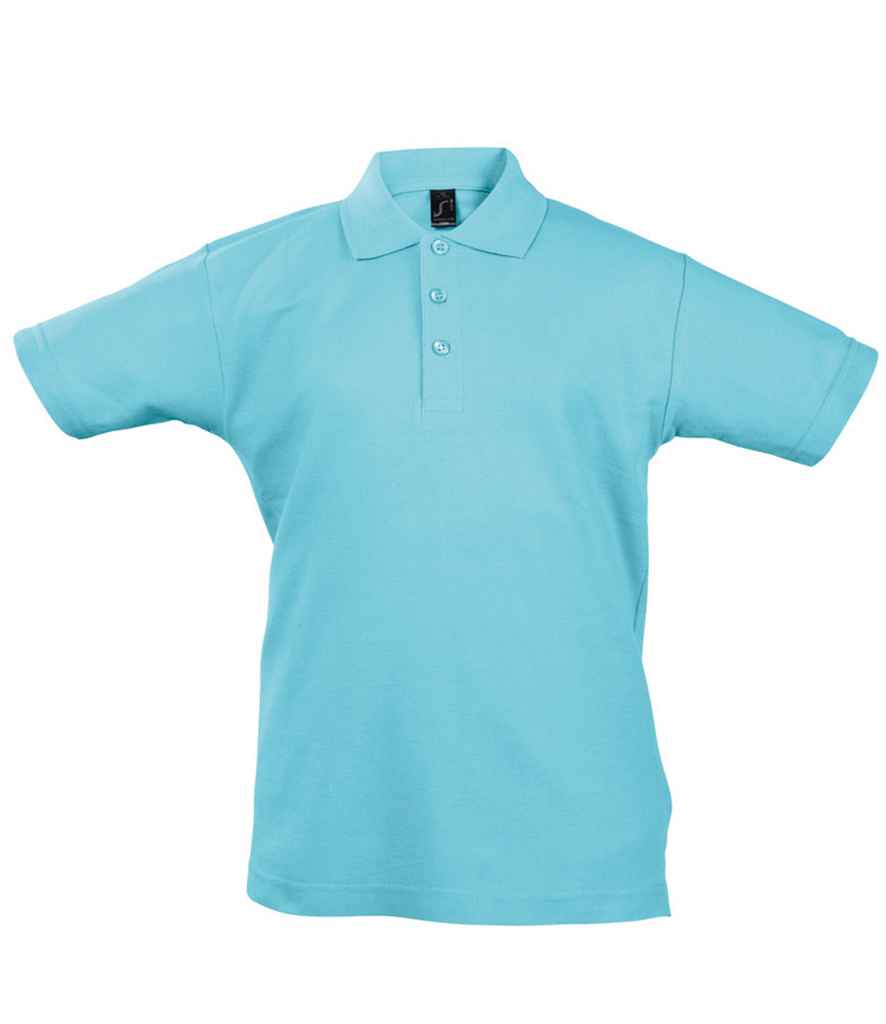 SOL'S Kids Summer II Cotton Piqué Polo Shirt - Atoll Blue