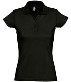 SOL'S Ladies Prescott Cotton Jersey Polo Shirt - Deep Black