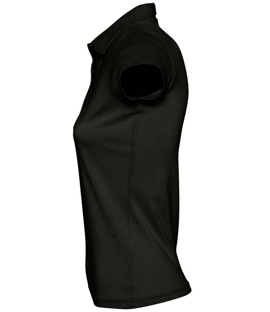 SOL'S Ladies Prescott Cotton Jersey Polo Shirt - Deep Black