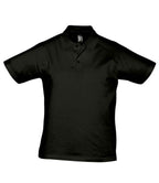 SOL'S Prescott Cotton Jersey Polo Shirt - Deep Black