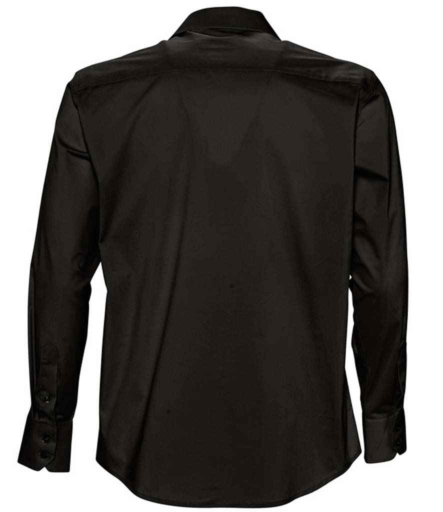 SOL'S Brighton Long Sleeve Fitted Shirt - Black