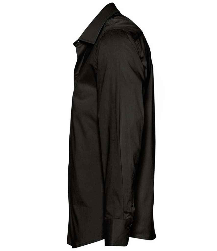 SOL'S Brighton Long Sleeve Fitted Shirt - Black