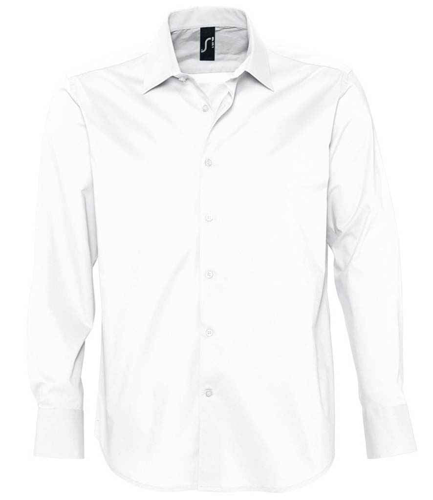 SOL'S Brighton Long Sleeve Fitted Shirt - White
