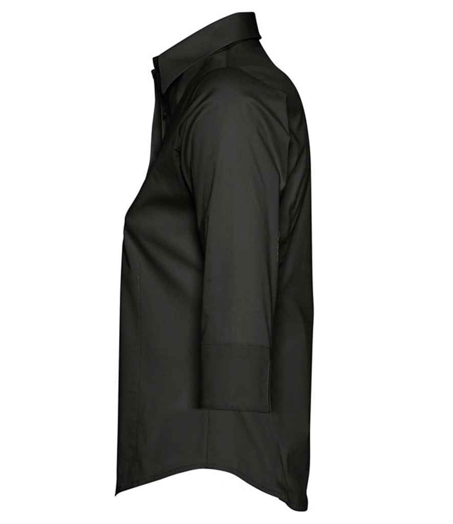 SOL'S Ladies Effect 3/4 Sleeve Fitted Shirt - Black