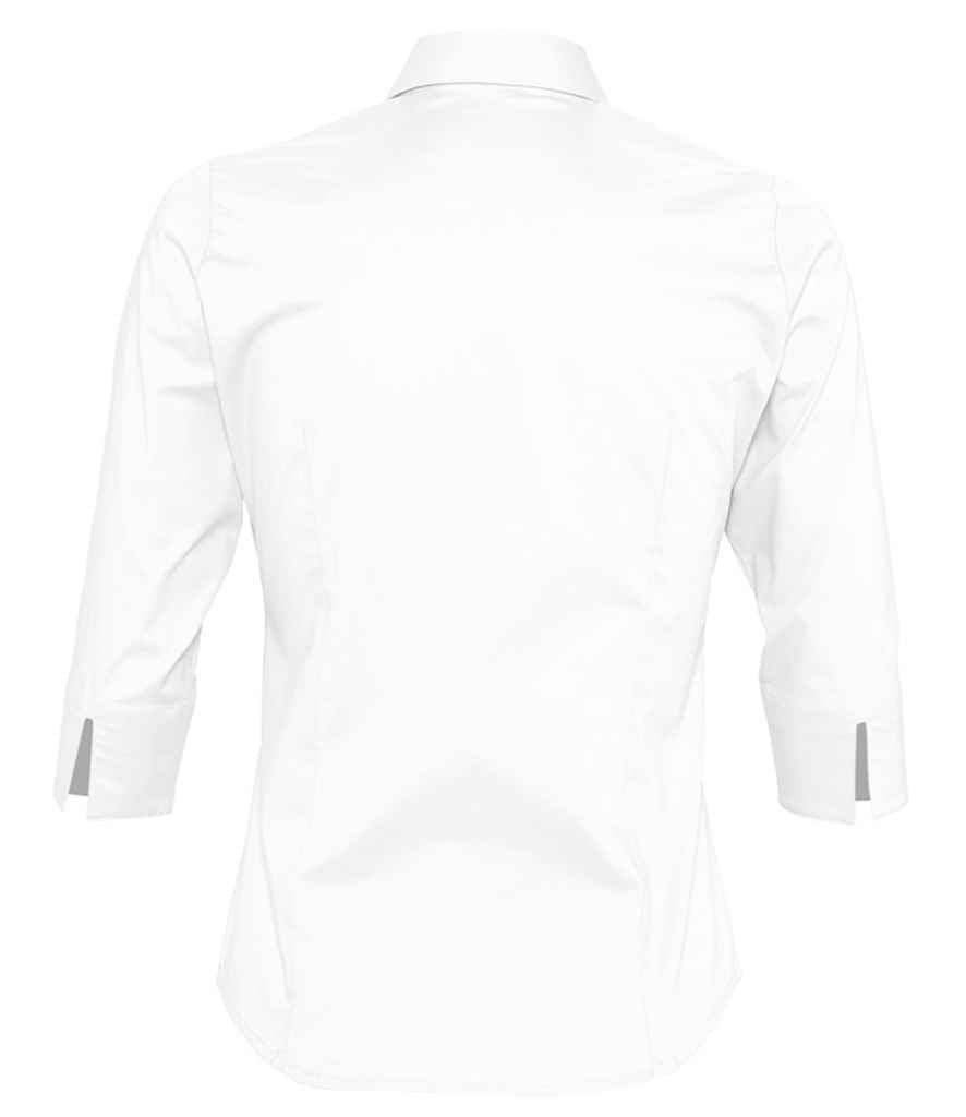 SOL'S Ladies Effect 3/4 Sleeve Fitted Shirt - White
