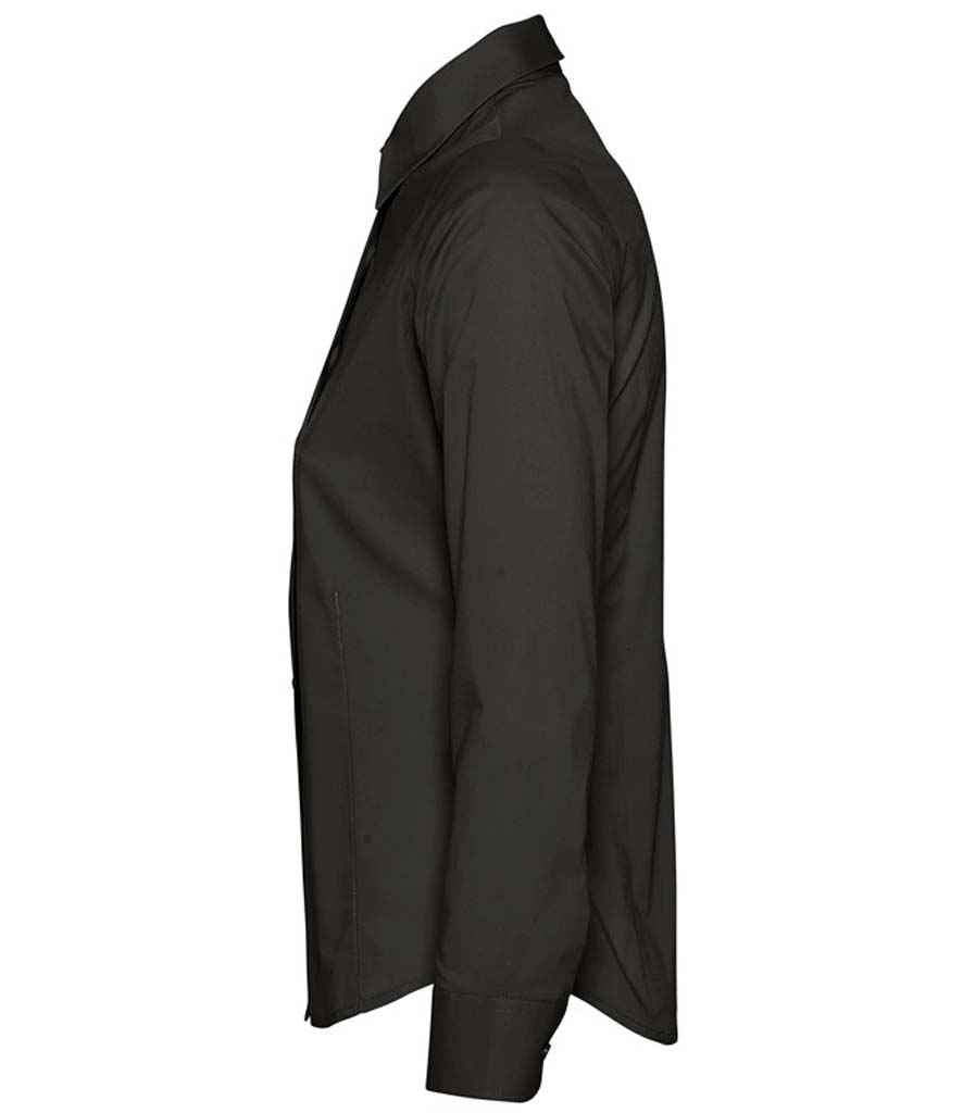 SOL'S Ladies Eden Long Sleeve Fitted Shirt - Black