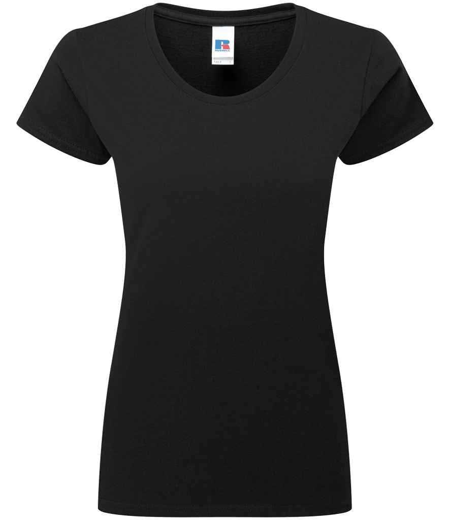 Russell Athletic Ladies Authentic Classic Ringspun T-Shirt - Black