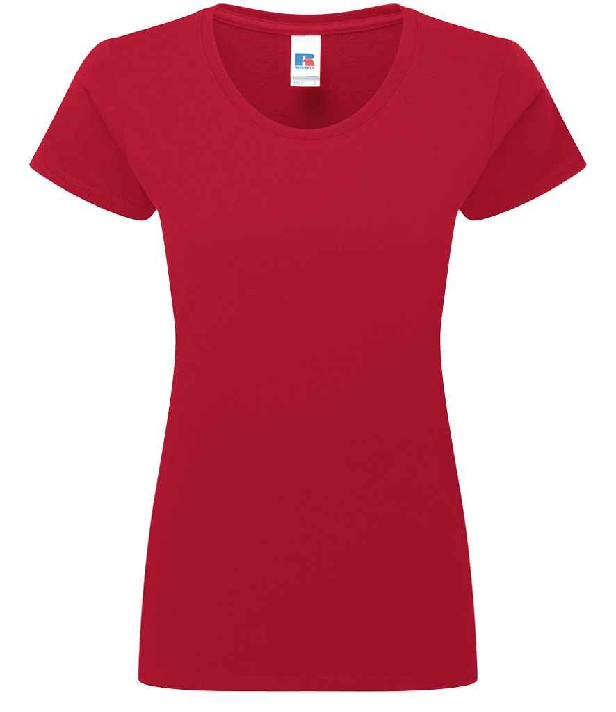 Russell Athletic Ladies Authentic Classic Ringspun T-Shirt - Classic Red