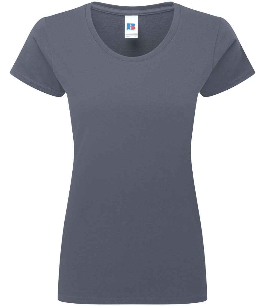 Russell Athletic Ladies Authentic Classic Ringspun T-Shirt - Convoy Grey