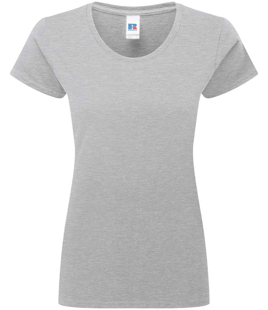 Russell Athletic Ladies Authentic Classic Ringspun T-Shirt - Light Oxford