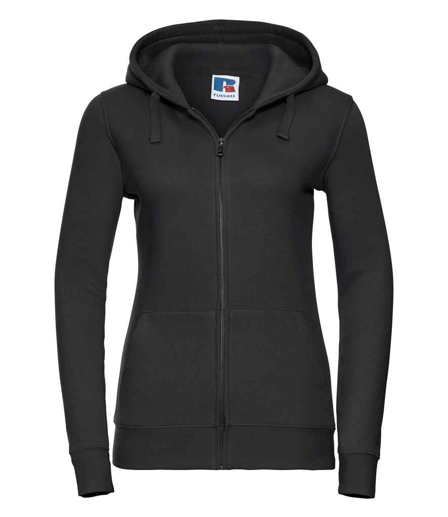 Russell Athletic Ladies Authentic Zip Hooded Sweatshirt - Black