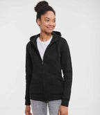 Russell Athletic Ladies Authentic Zip Hooded Sweatshirt - Black