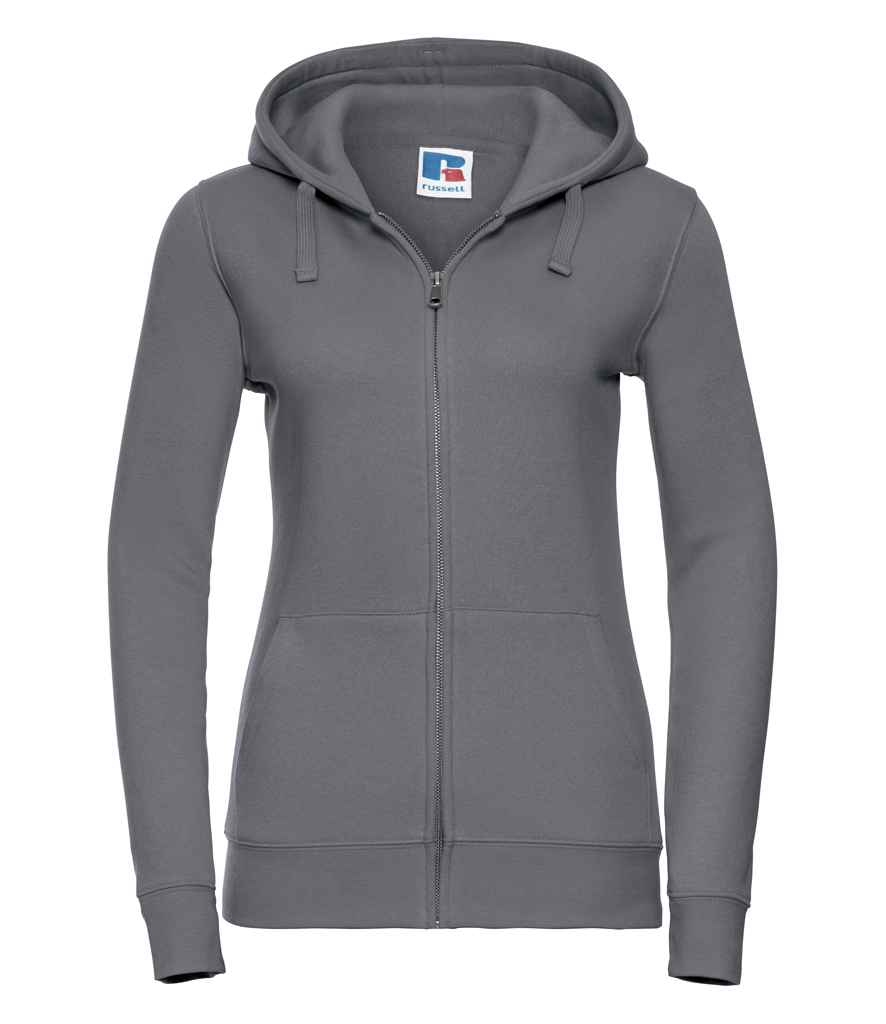 Russell Athletic Ladies Authentic Zip Hooded Sweatshirt - Convoy Grey