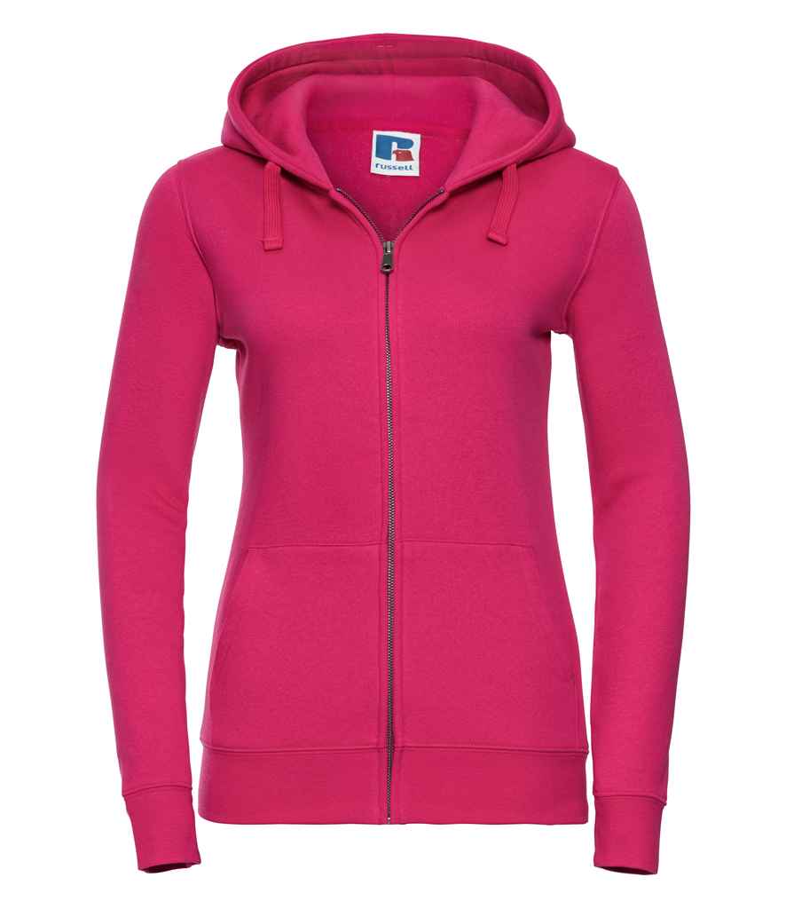 Russell Athletic Ladies Authentic Zip Hooded Sweatshirt - Fuchsia