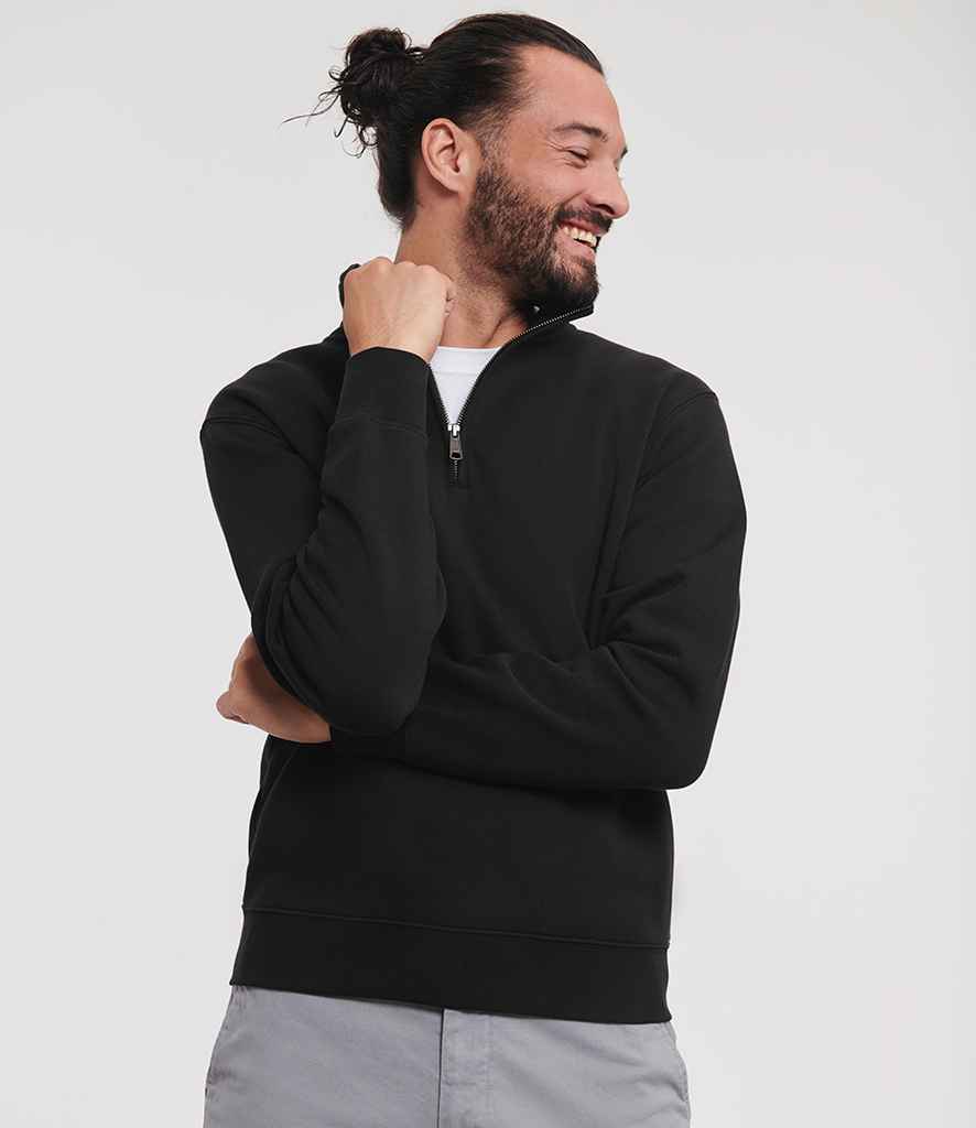 Russell Athletic Authentic Zip Neck Sweatshirt - Black