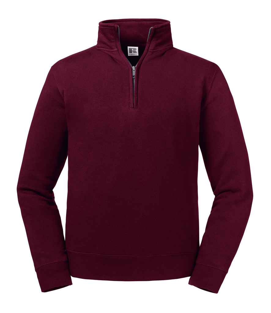 Russell Athletic Authentic Zip Neck Sweatshirt - Burgundy