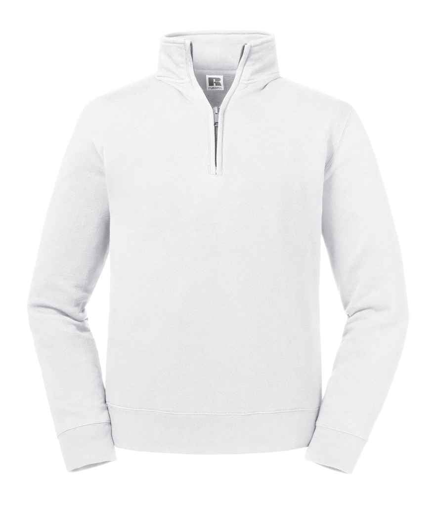 Russell Athletic Authentic Zip Neck Sweatshirt - White